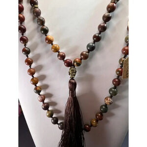 Cherry creek jasper mala necklace